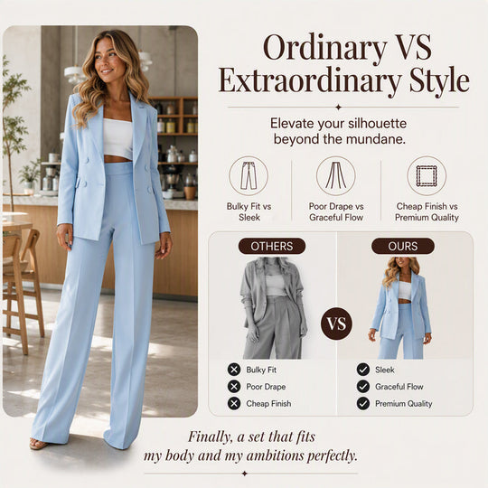 ✨ Women’s Elegant Blazer &amp; Trousers Set – Polished Style &amp; Effortless Sophistication
