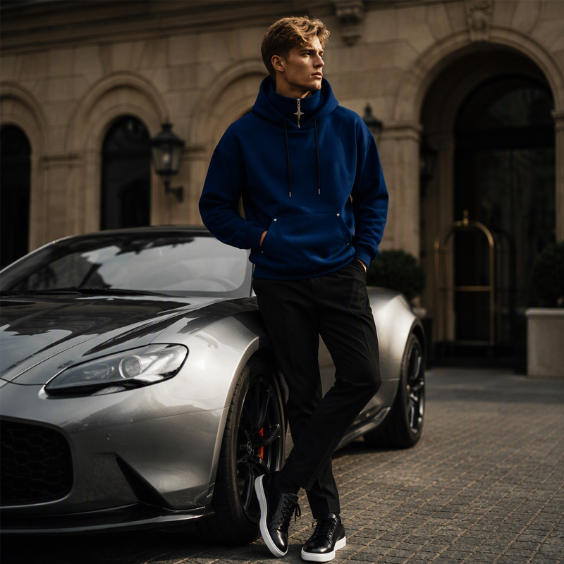 🍂 Men’s High-Collar Loose-Fit Hoodie – Cosy Comfort &amp; Effortless Autumn Style