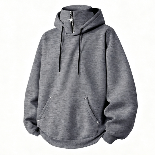 🍂 Men’s High-Collar Loose-Fit Hoodie – Cosy Comfort &amp; Effortless Autumn Style
