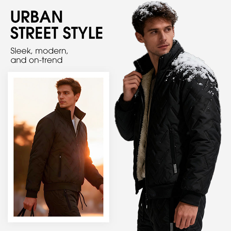 ❄️ Men's Stylish Warm Jacket & Pants Two-Piece Set
