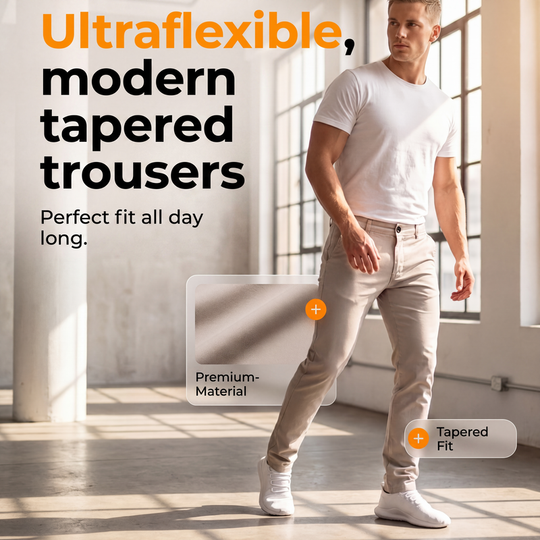✨ Men’s Modern Slim-Stretch Trousers – Sleek Fit &amp; All-Day Comfort