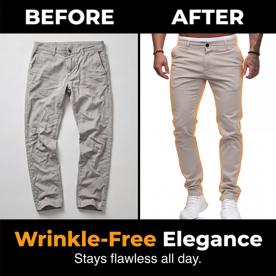 ✨ Men’s Modern Slim-Stretch Trousers – Sleek Fit &amp; All-Day Comfort