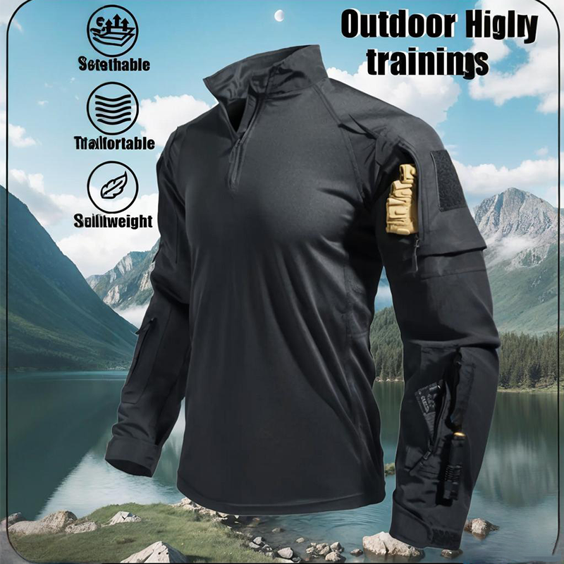 🦾 Built Tough, Moves Easy | Men's Multi-Pocket Quarter-Zip Tactical Top