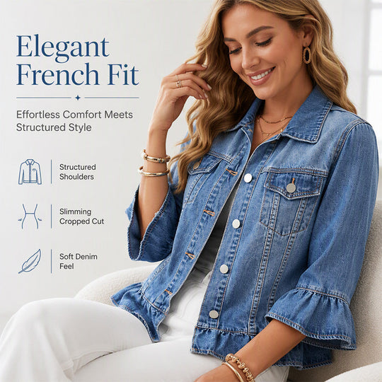 💙 Ruffled Denim, Waist-Flattering Shape | Women&