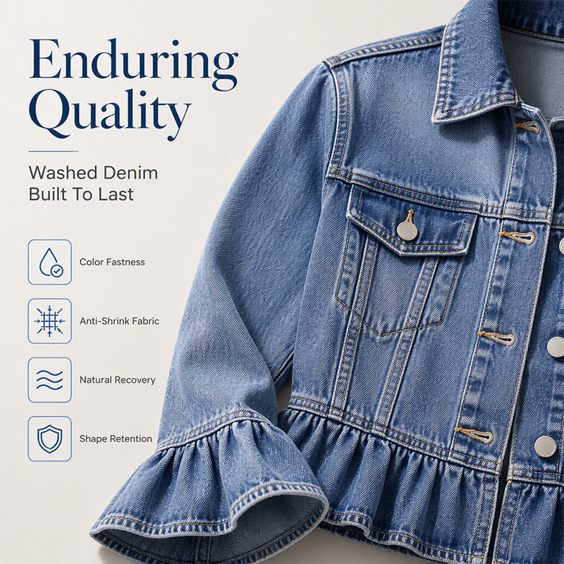 💙 Ruffled Denim, Waist-Flattering Shape | Women&