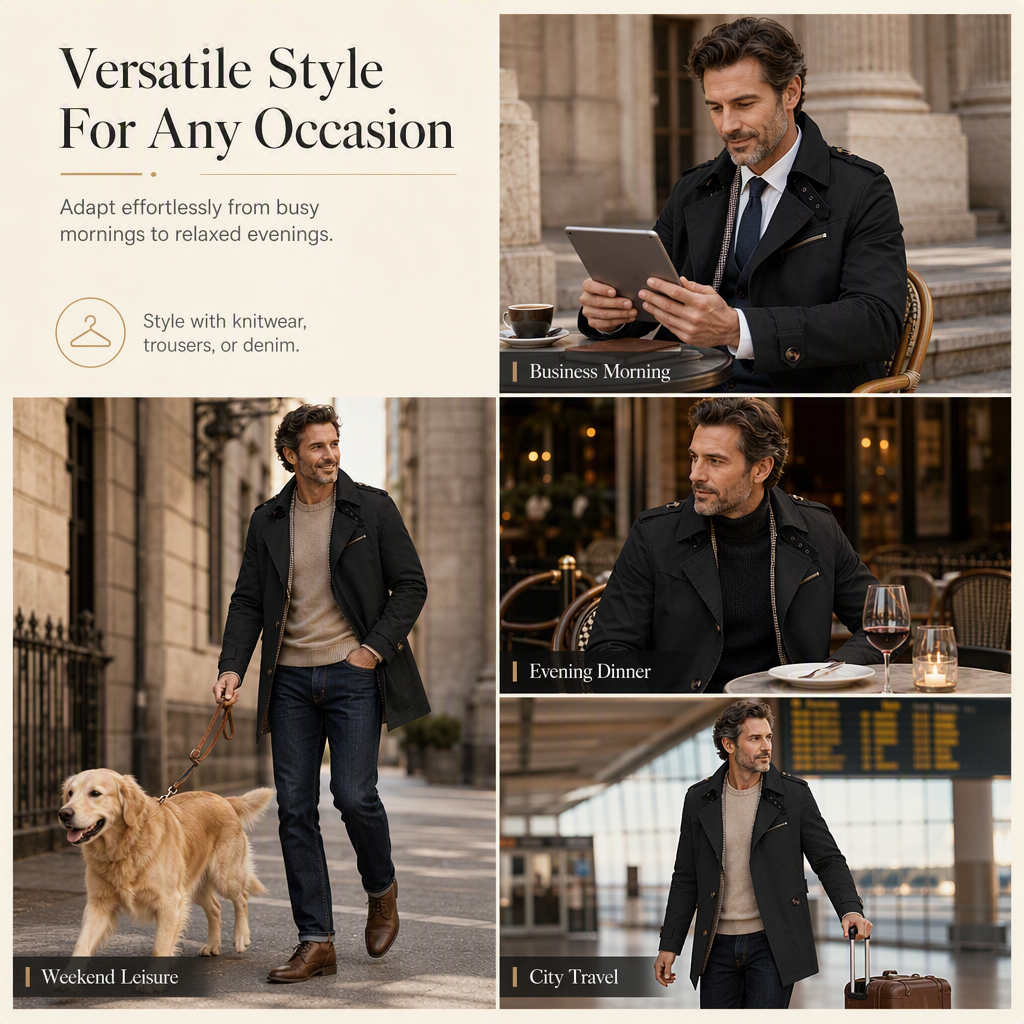 🧥 Washed Cotton, Sharper Long-Line Fit | Men&