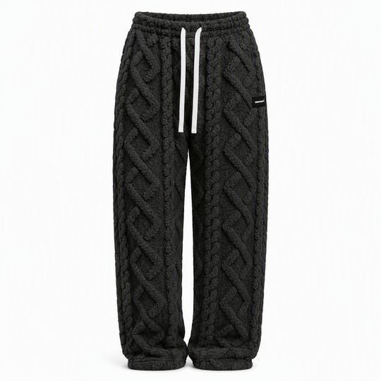 🔥 Cozy Everyday Comfort | Women’s Flannel-Lined Embossed Straight-Leg Lounge Pants
