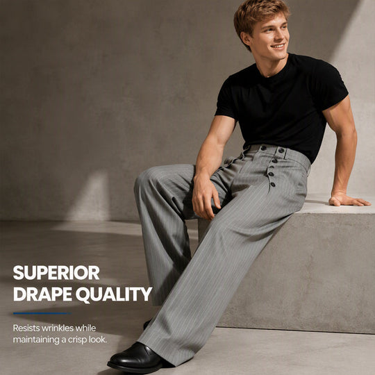 💼 Tailored Waist, Effortless Drape | Men&