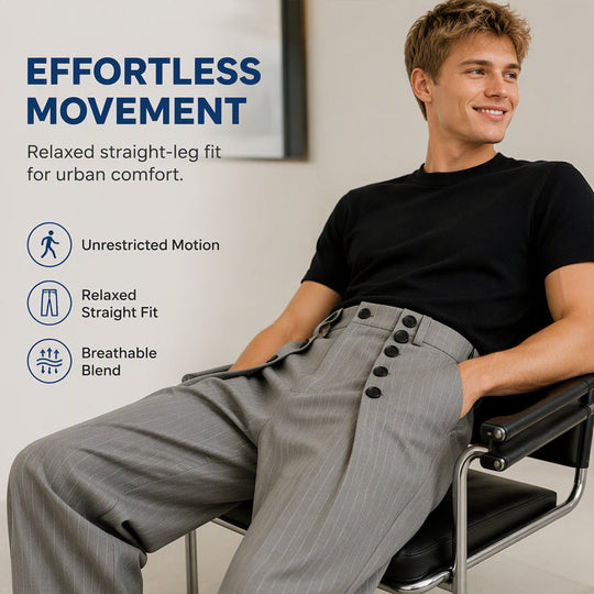 💼 Tailored Waist, Effortless Drape | Men&