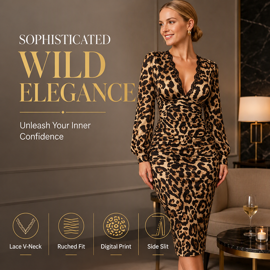 🖤Black Friday Sale:50% OFF 🐆 Lace V-Neck, Curve-Flattering Ruched Fit | Women&