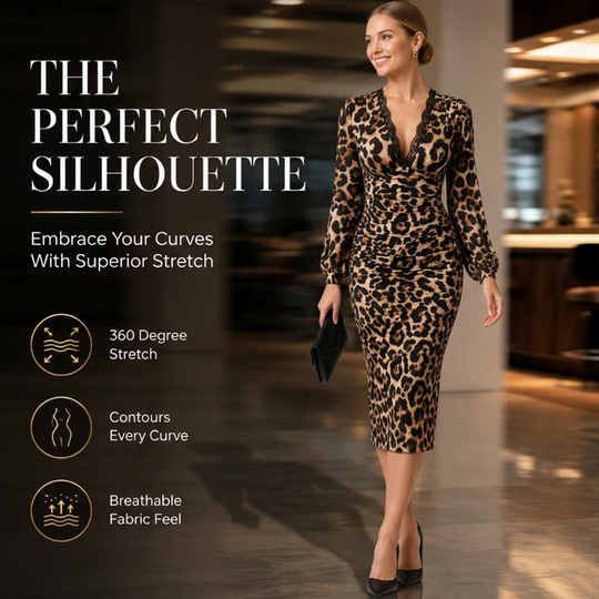 🖤Black Friday Sale:50% OFF 🐆 Lace V-Neck, Curve-Flattering Ruched Fit | Women&