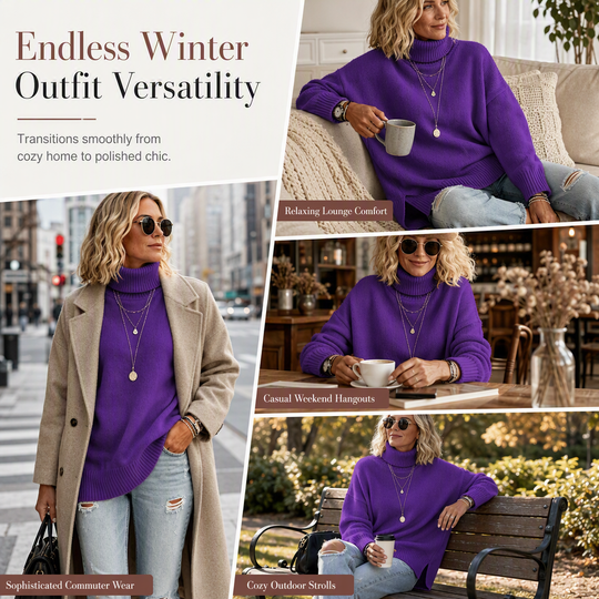 🧶 Relaxed Ribbed Fit, Easy Side-Slit Style | Women&