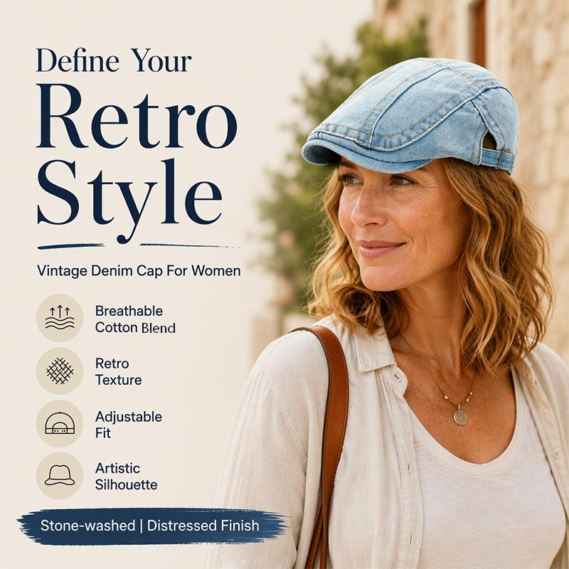 🔥 Hot Sale🧢Vintage Distressed Beret Flat Cap