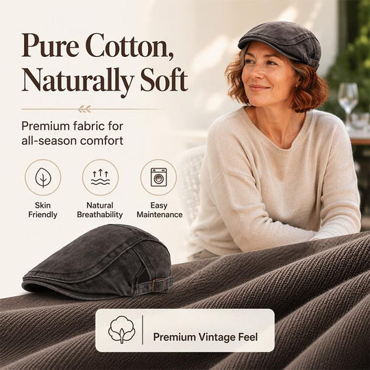 🔥 Hot Sale🧢Vintage Distressed Beret Flat Cap