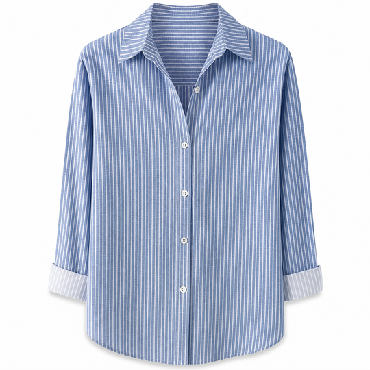 Women Elegant Casual Long Sleeve Button Up Blouse