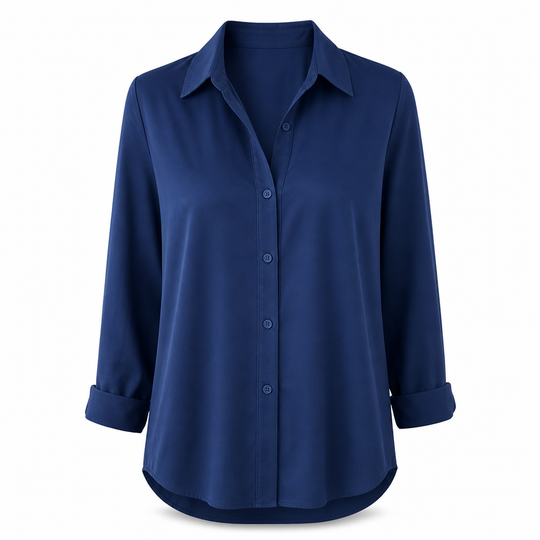 Women Elegant Casual Long Sleeve Button Up Blouse