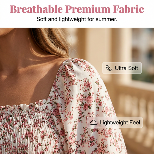 🌸 Women’s casual floral-print shirt – feminine, light and versatile