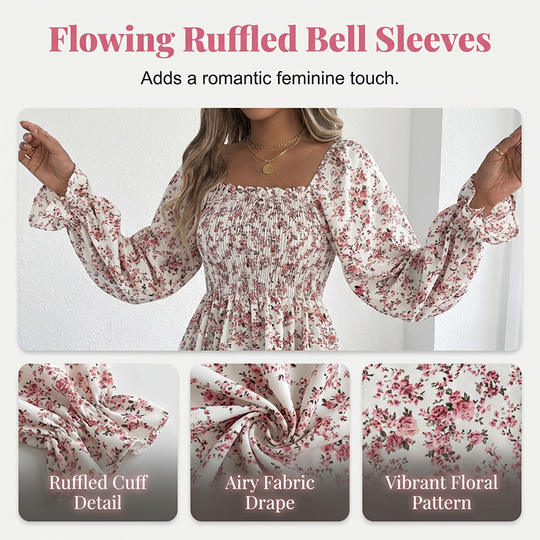 🌸 Women’s casual floral-print shirt – feminine, light and versatile