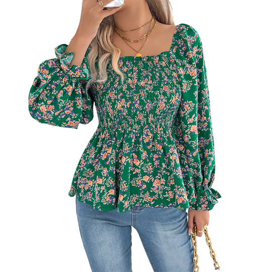 🌸 Women’s casual floral-print shirt – feminine, light and versatile