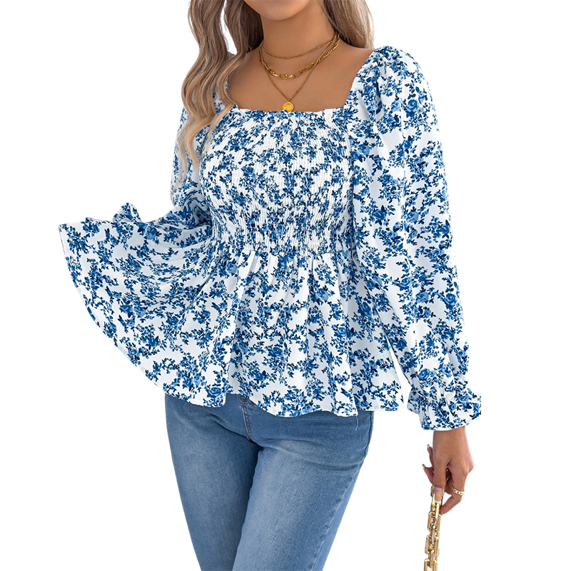 🌸 Women’s casual floral-print shirt – feminine, light and versatile