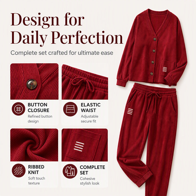 🤎 Textured Corduroy, Effortless Matching Style | Women&
