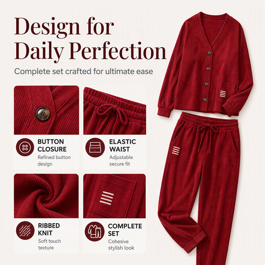 🤎 Textured Corduroy, Effortless Matching Style | Women&
