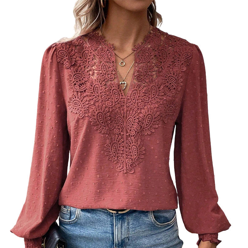 👗Delicate Lace, Sexy V-Neck👚 Women&