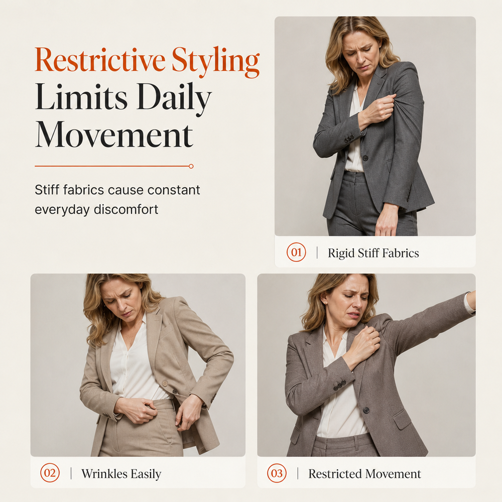⏰  💖Black Friday Mega Deal – 50% off!💖✨Women's Elegant Autumn 2 Piece Outfit Set with Retro Long Sleeve Coat and Simple Trousers
