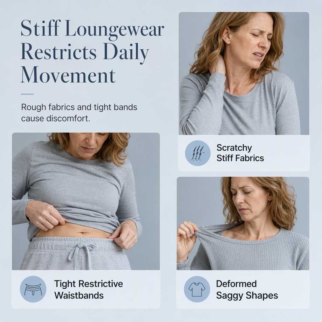 Buttery Soft Ribbed Knit Matching Outfit: Long Sleeve Top &amp; Pocketed Wide Leg Pants