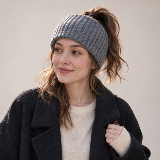 Wide Ribbed Knit Sports Headband
