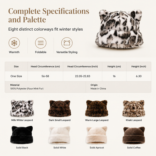 🐱Women Fluffy Faux Mink Fur Beanie Hat with Cute Bear Ears Warm Winter Cold Weather Pullover Cap🧢