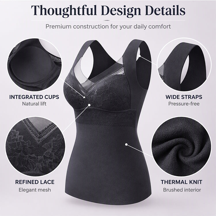 💖Thermal Camisole with Built-In Bra – Slim Fit, Warm & Supportive