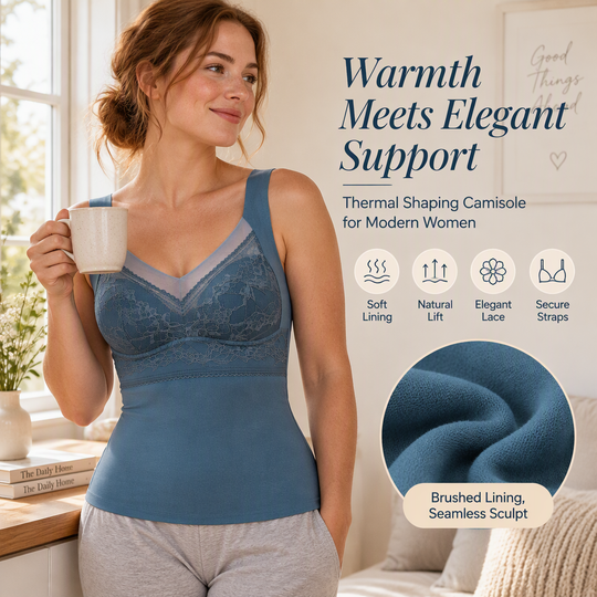 💖Thermal Camisole with Built-In Bra – Slim Fit, Warm &amp; Supportive