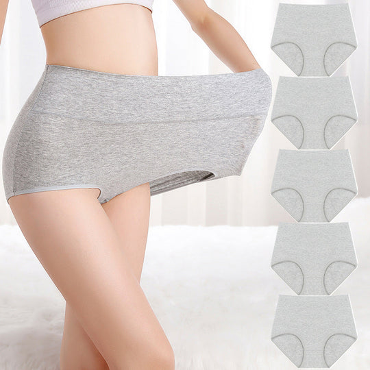 🌸 5-pack of comfortable high-waisted ladies’ briefs — flatter the tummy, breathable and soft