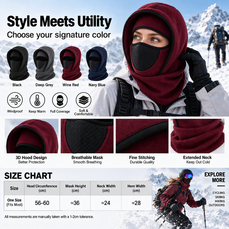 ❄️ Wind-Blocking Warmth, Full Face &amp; Neck Coverage | Windproof Thermal Balaclava Face Mask