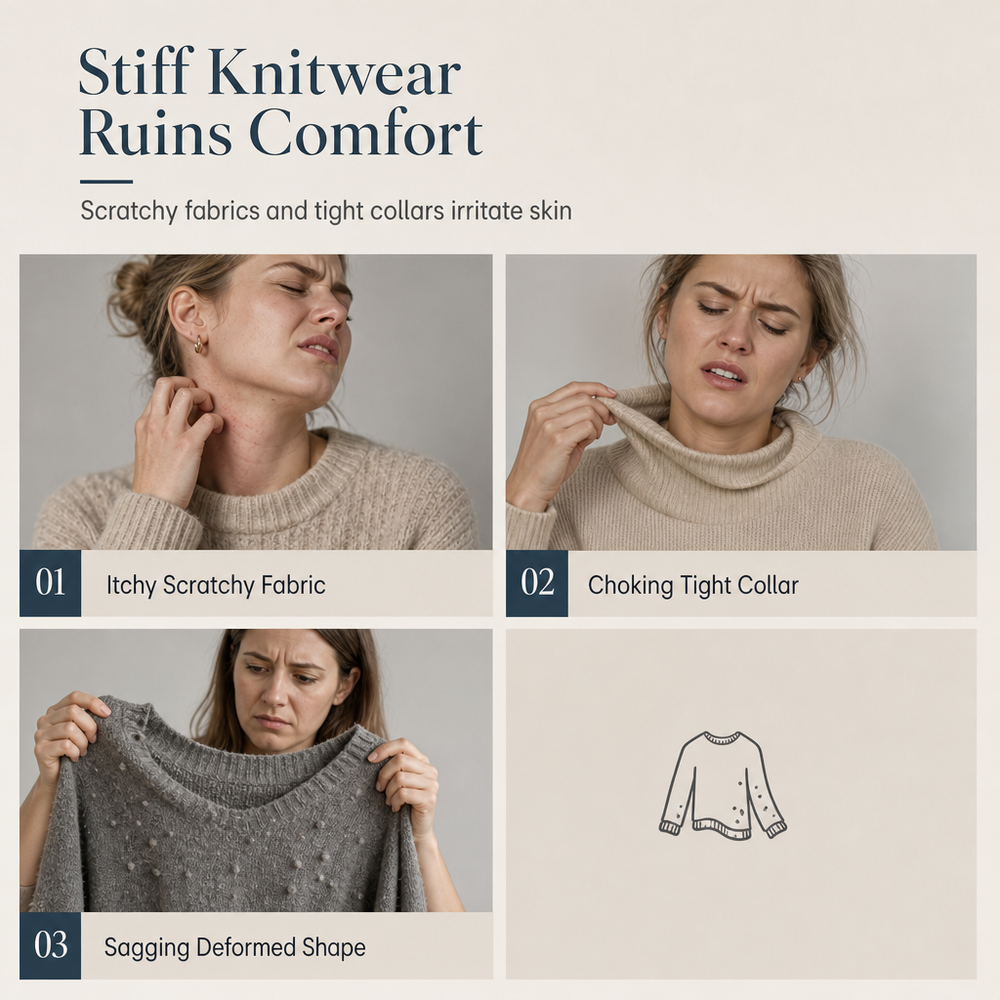 Women's Loose Fit Collared Knit Sweater Casual Slouchy Solid Color Long Sleeve Knitwear